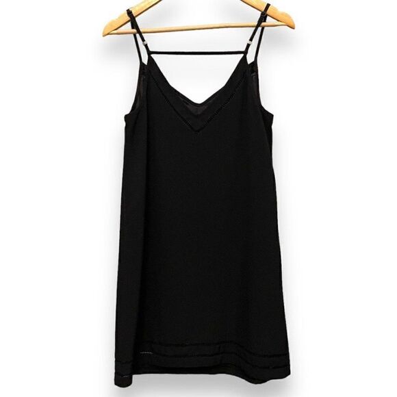 Gianni Bini Solid Black Cutout Slip Dress - Picture 1 of 8